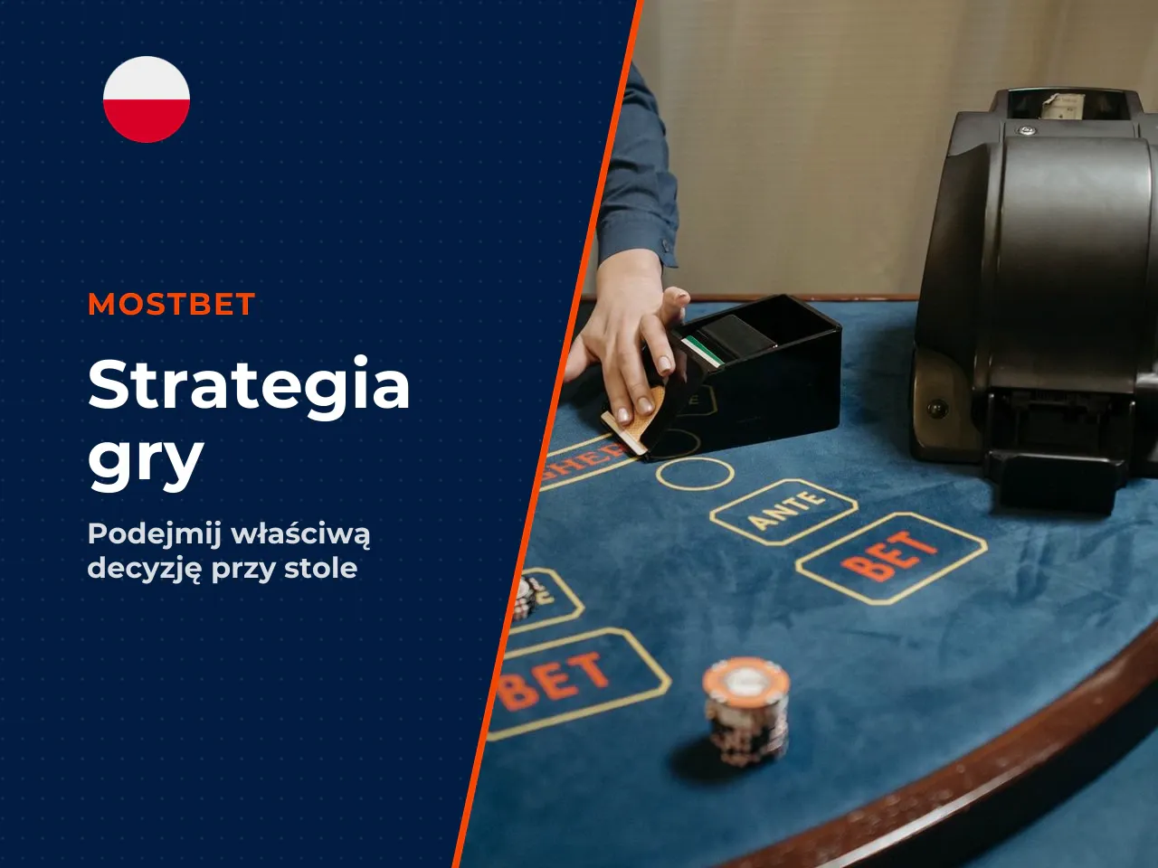 Kiedy dobierać, kiedy stać, kiedy podwajać. **Krok 4: Podejmij decyzję.** Na podstawie sumy swojej ręki i karty krupiera wybierz akcję: