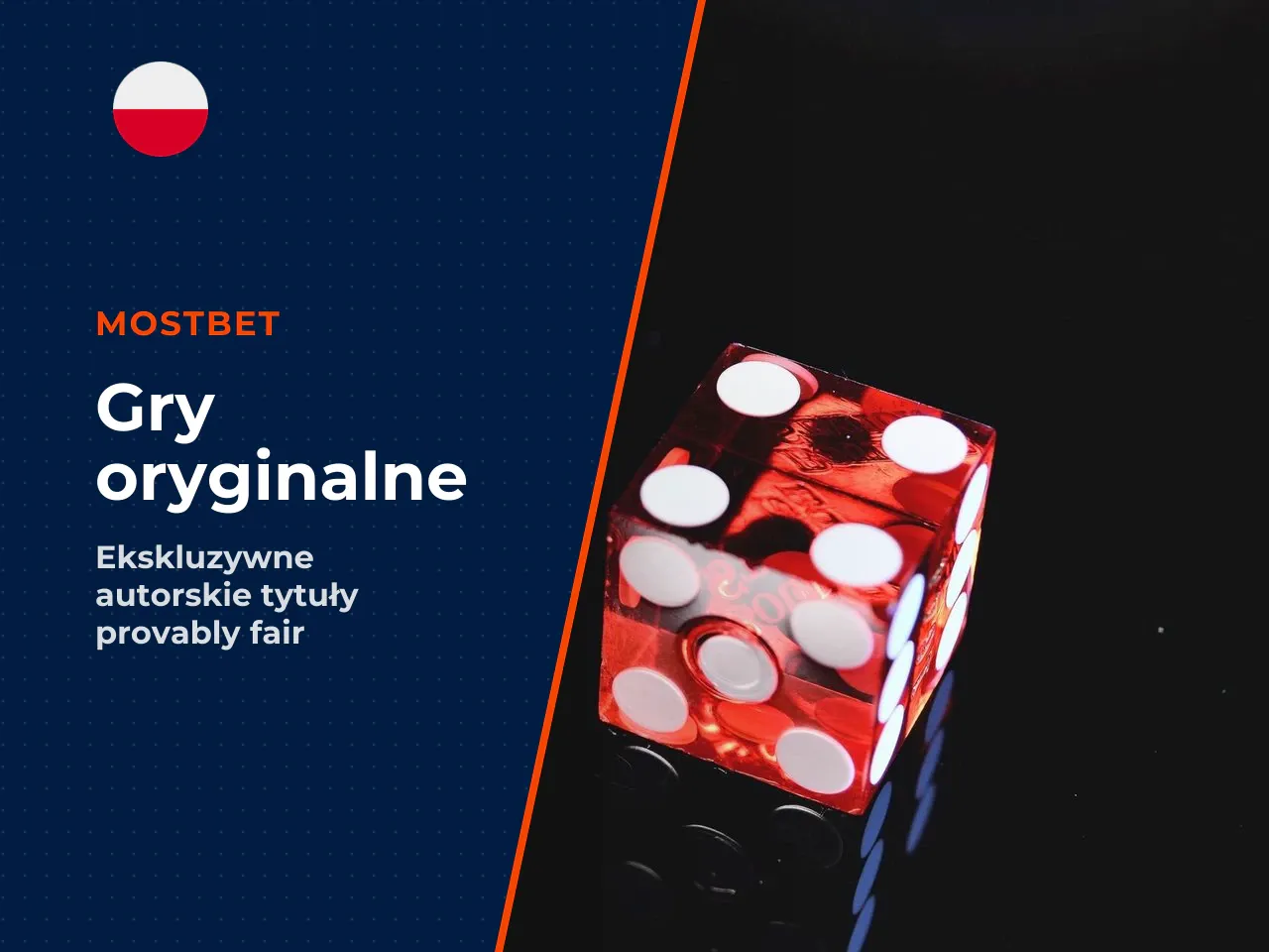 Originals, poker and sportsbook add-ons. **Gry oryginalne (Originals)** to ekskluzywne tytuły tworzone przez same kasyna, wykorzystujące algorytm *provably fair*. Do najpopularniejszych należą: