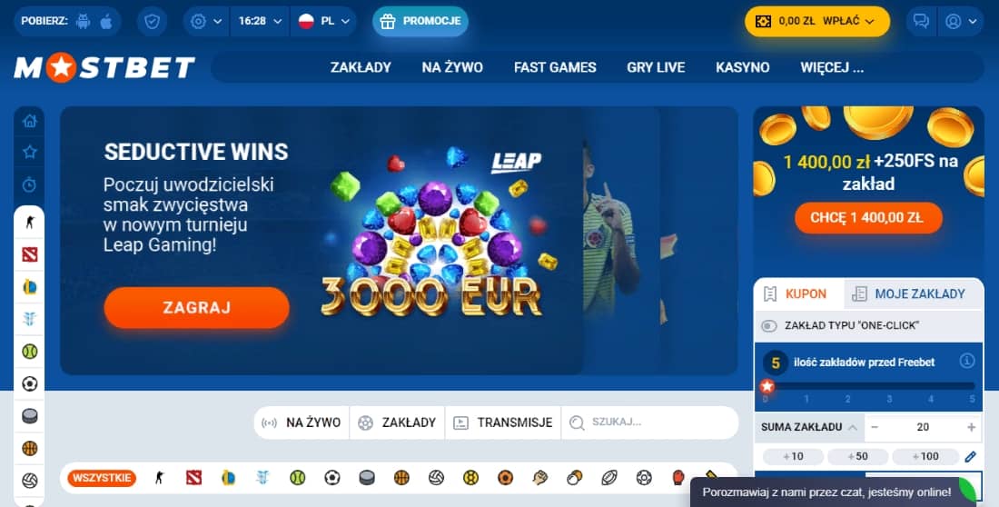 Промокоды казино Mostbet