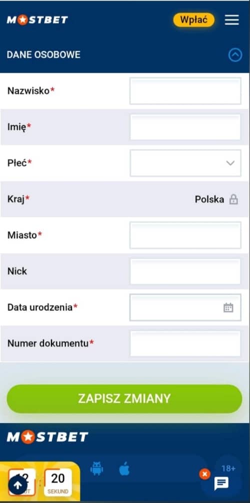 Идентификация пользователя казино Mostbet