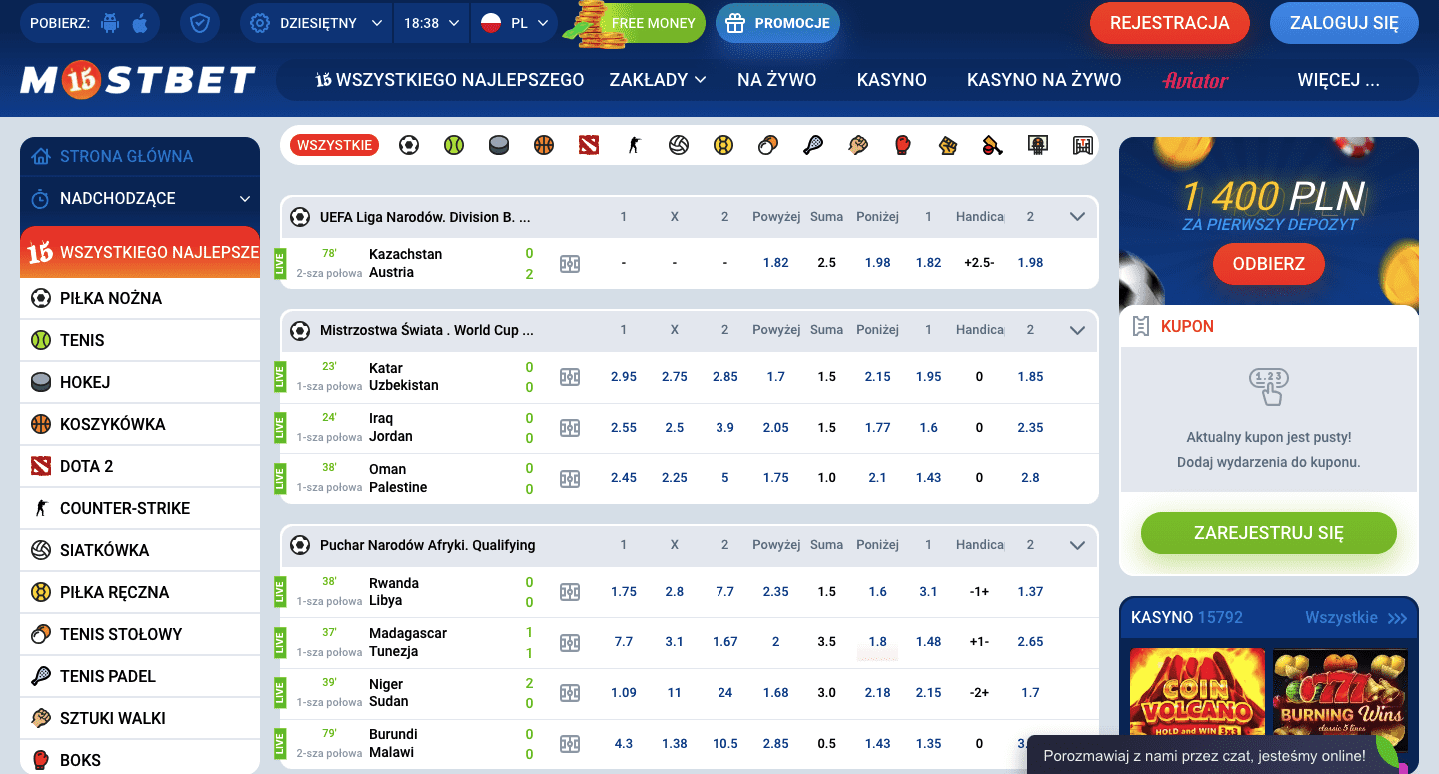 Спортивные Ставки Mostbet